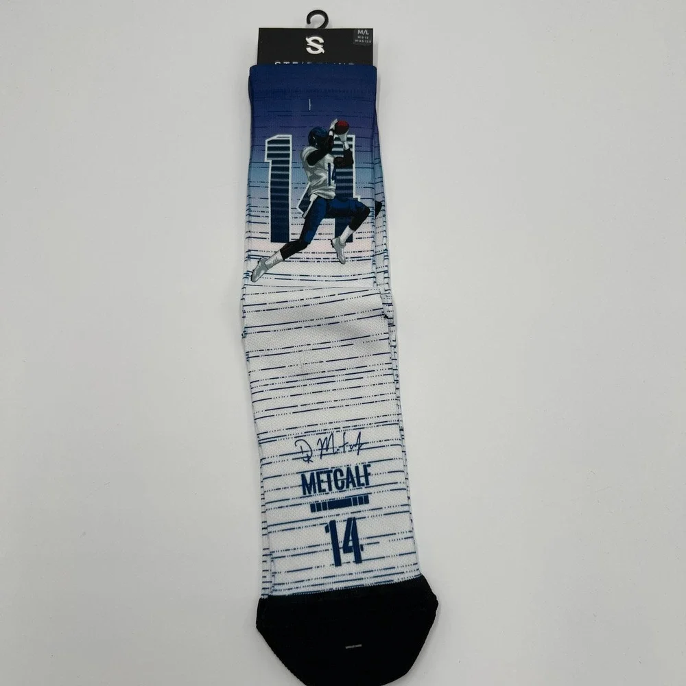 Strideline DK Metcalf Seattle Seahawks NFL Player Action Crew Socks M/L‎ NEW